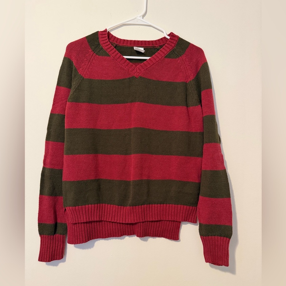 Nightmare on Elm Street Freddy Krueger Striped Sweater Small